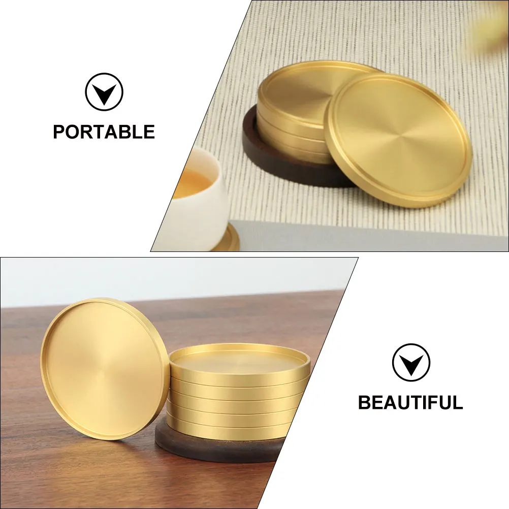 

Copper Coaster Teacup Storage Tray High Grade Material Lightweight Portable Tea Pot Mat Reusable Clean Kitchen Accessories