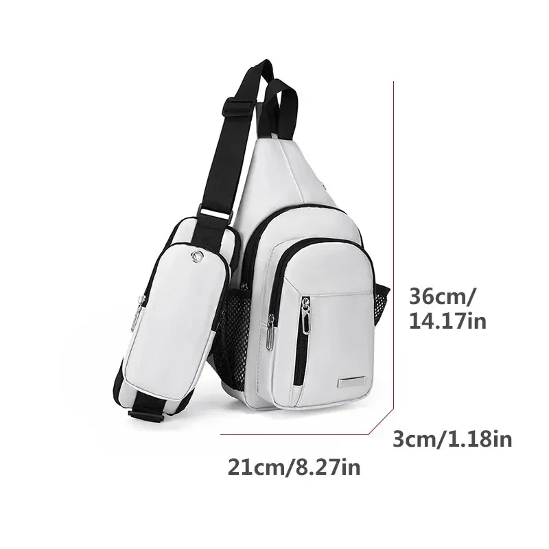 New Fashion Men\'s Chest Bag Trend Casual Single Shoulder Crossbody Bag Outdoor Waterproof Mobile Phone Bag