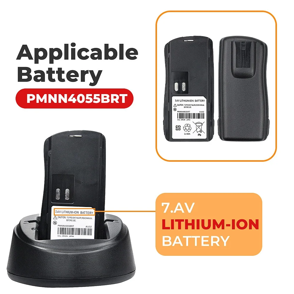 Pmnn4055brt Li-Ion Batterij Snelle Bureaulader Voor Motorola Gp2000 Gp 2000S Cp125 Sp66 Axu4100 Vl130 P020 Axv5100 Bc120 Walkie