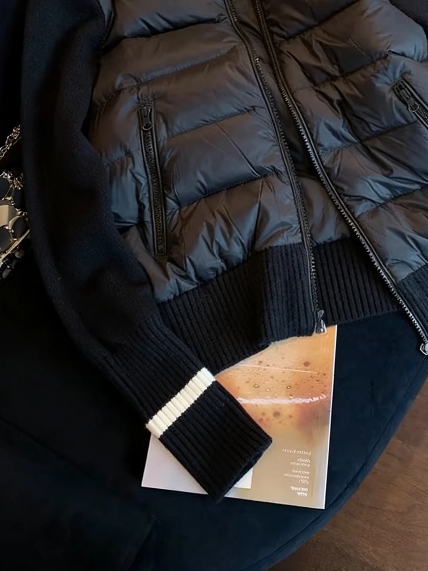 Retro Gestrickte Spleißen Baumwolle Jaet Stehkragen männer Casual All-Match Herbst Winter Faion Oberbekleidung Reißverschluss Lange...