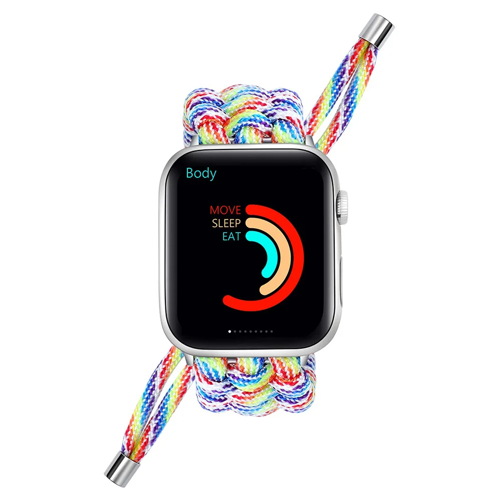 حزام منسوج من النايلون لساعة Apple Watch IWatch S10 الرياضية