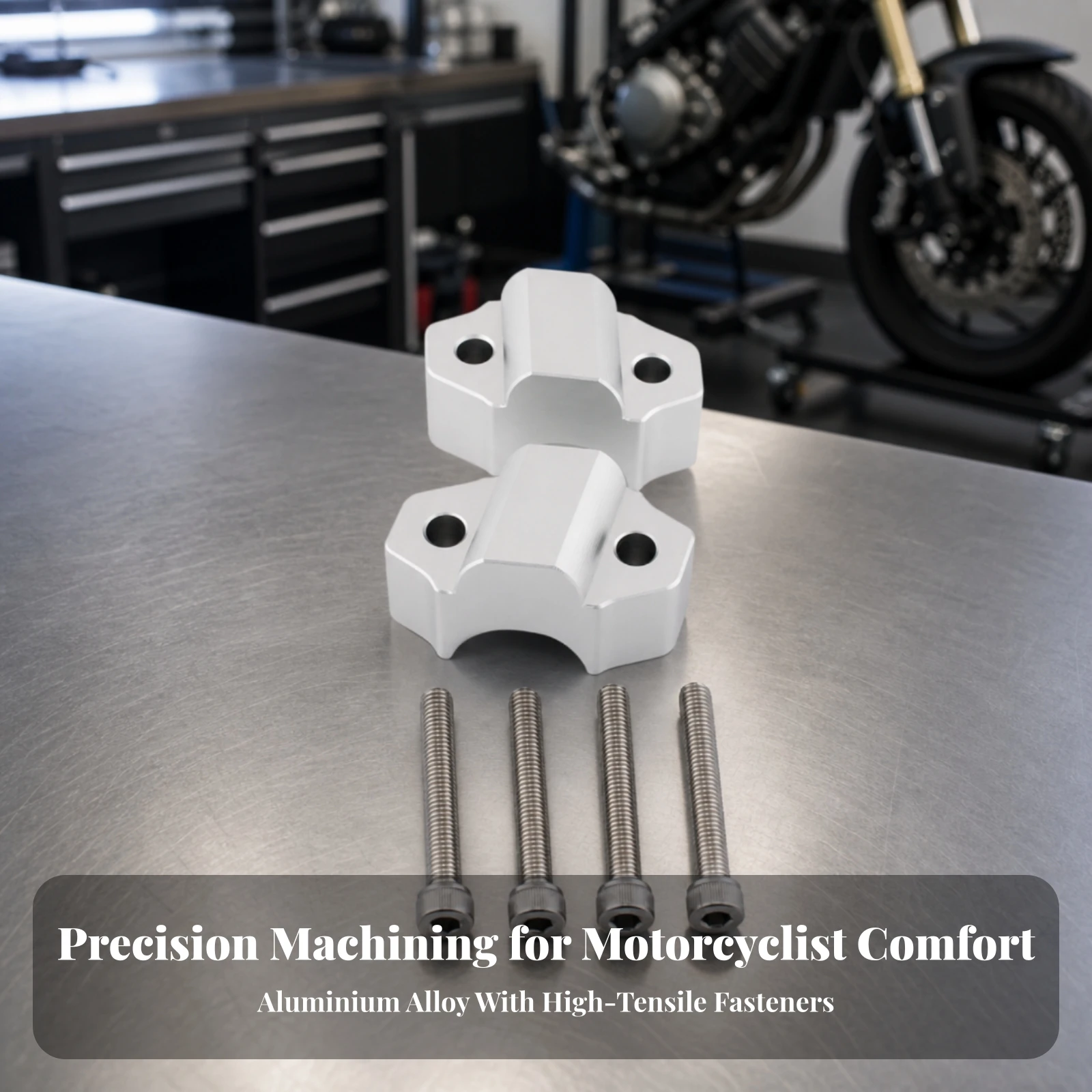 Handlebar Riser Universal Handlebar Riser with Bolts Sturdy Compact for Commuters, Touring