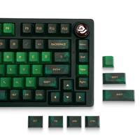 XVX Cherry Keycaps Green Maple Leaf Theme PBT Dye-sub Keycaps Double Shot Green Keycaps 134 Keys