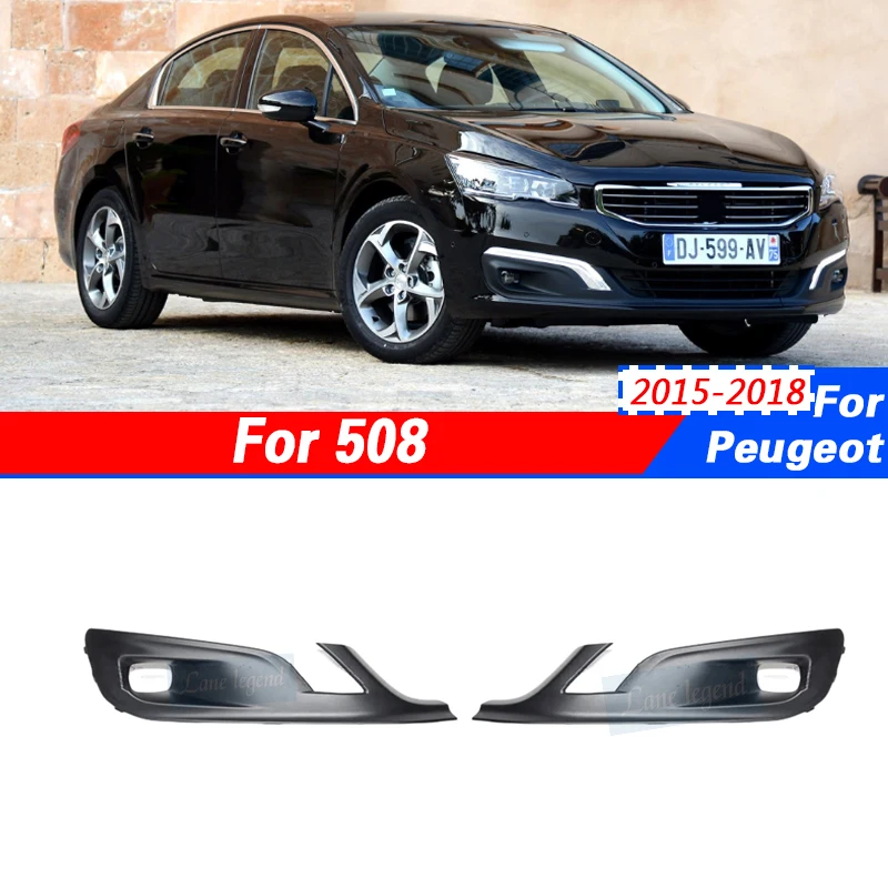 High Quality Car Front Bumper Fog Light Frame Fog Light Decorative Cover For Peugeot 508 Car Styling Accessories