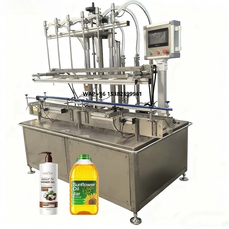 Máquina de Llenado de Líquidos Semiautomática con Bomba Magnética de 2, 6, 8, 10 y 12 Cabezales, para Aceite, Jugo, Perfume, Ideal para Pequeñas Empresas