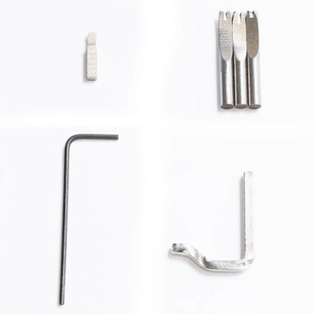 7-in-1 Multi-Functional Stitching Groover Tool Adjustable Depth Interchangeable Heads Leather Craft Groover Edge Creasing Tool
