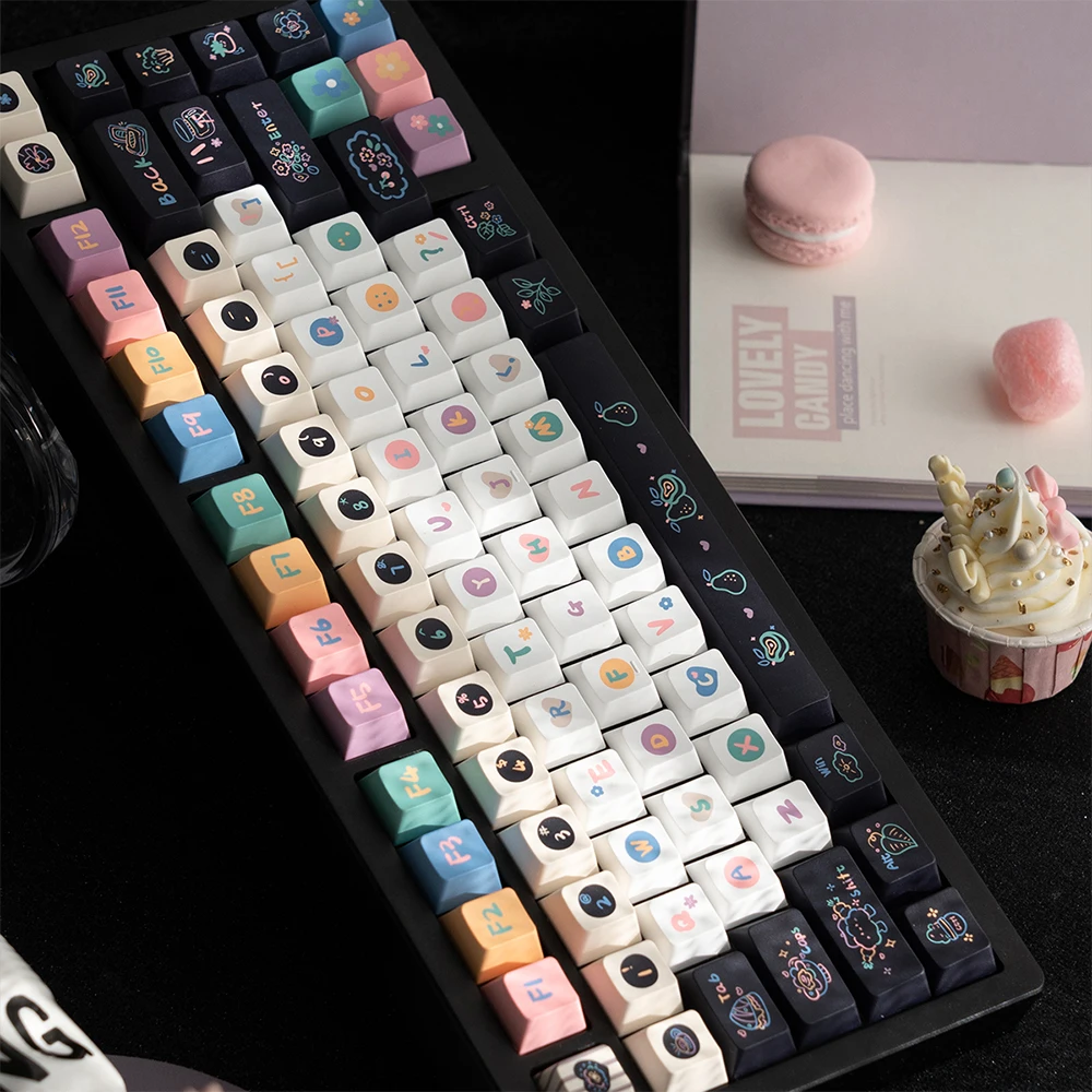 URE Sweet Keycaps 152 keys PBT keycaps Five sided Dye-Sub Cherry Profile Keycaps Large Set For Mechanical Keyboard Wooting Hi7