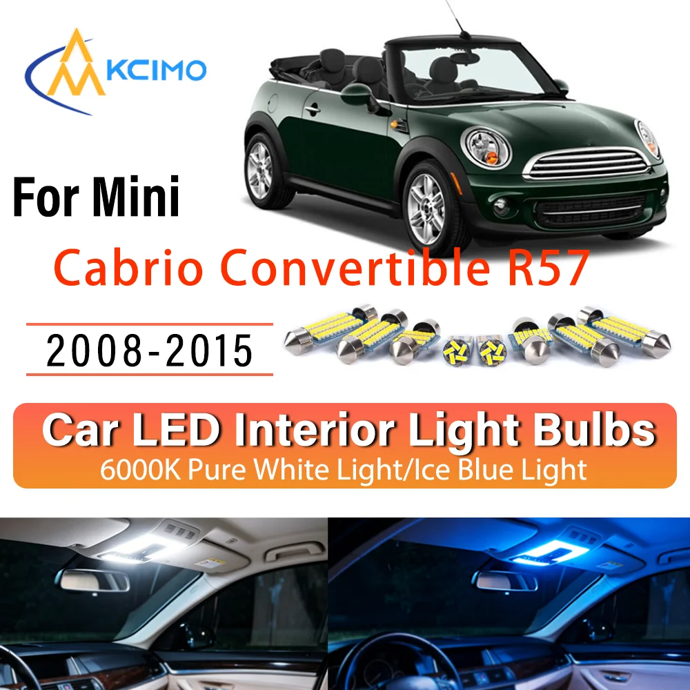 Kit de rénovation d'éclairage intérieur LED à éclat constant pour Mini Cabriolet R57 2008-2015, sans câblage, remplacement direct du plafonnier