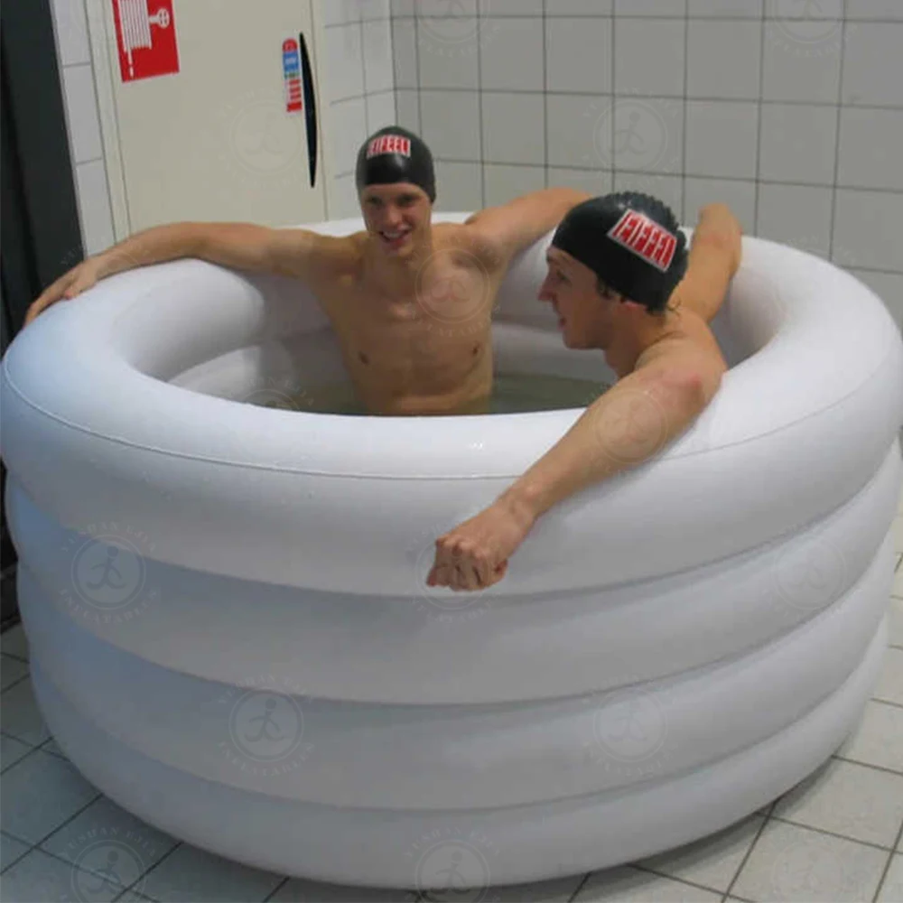 Sports Ice Tub Stand Alone Custom Logo Brand  Round Inflatable Portable Hot Tub for Athletes Health Recovery