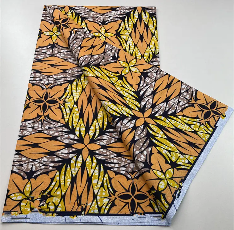 قماش 100% قطن باتيك أنقرة قماش أحدث مطبوعات شمع أفريقي حقيقي مضمونة لفستان الحفلات 6 ياردات S09 #5