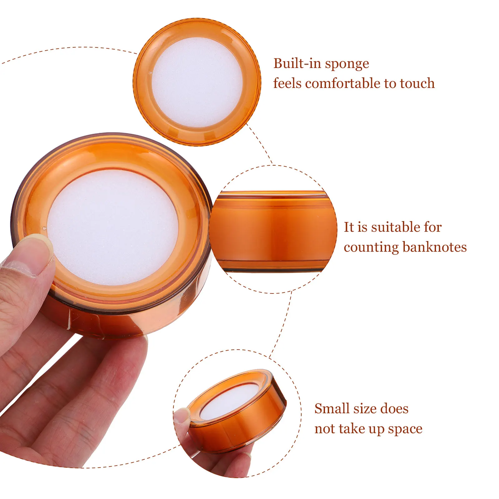 8Pcs Finger Wet Sponge Counting Tool Soft Fingertip Moistener for Financial Bank Teller Use Finger Wet Sponge