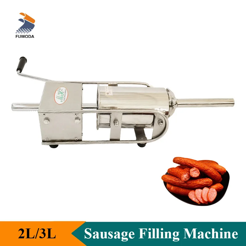 

Stainless Steel 2L/3L Manual Sausage Filling Machine Sausage Stuffer Enema Machine Commercial or Home Use