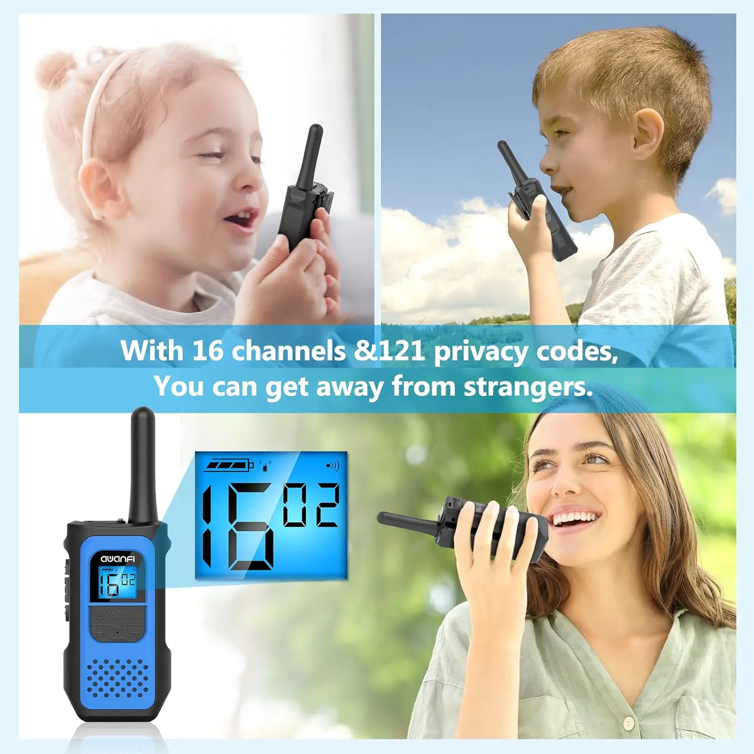 2/3/4 szt. Radiotelefon AWANFI, przenośny i wytrzymały, dalekiego zasięgu, do użytku na zewnątrz, sprzedaż w USA, Kanada, Meksyku, UE, Wielkiej Brytanii