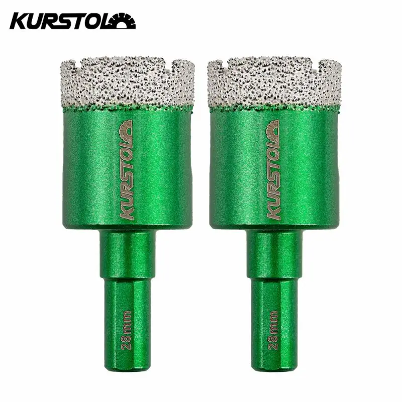 KURSTOL 1/2pcs Diamond Drill Bits Granite Dia 20/25/28/32/35/38mm Porcelain Ceramic Marble Stone Tile Core Drill Bit Hole Opener