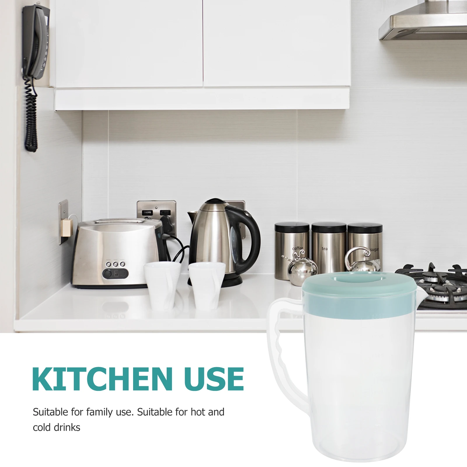 

2200 ML Cold Water Pitcher Large Capacity Household Teapot Reusable Jug Beverage Kettle Juice Pot Hot Cold Resistant Container