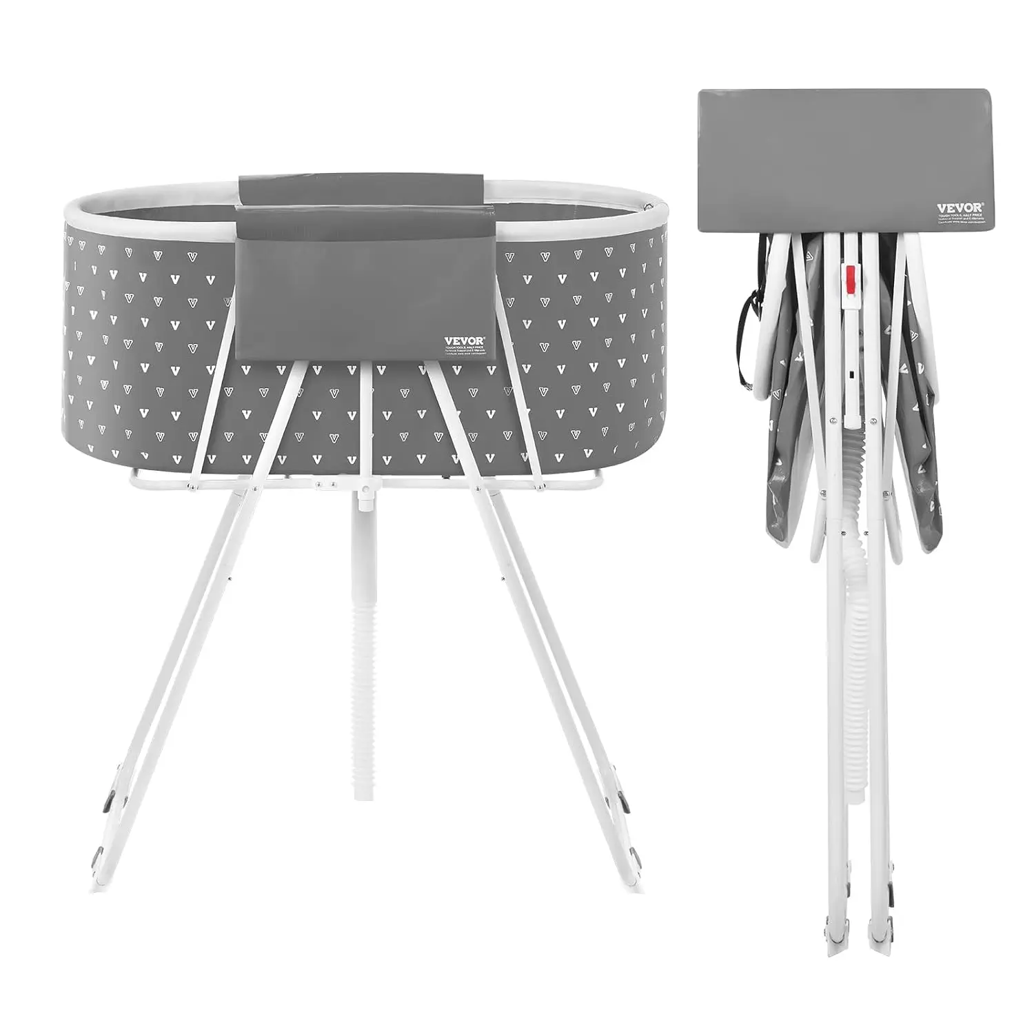 Portable Dog Bathtub Foldable Pet Shower Station with Drain, Grey | for Washing and Grooming Small and Medium Dogs and Cats Indo