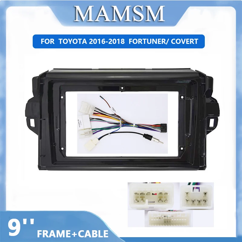 

2Din 9 Inch Car GPS Navigation Stereo For TOYOTA 2016-2018 FORTUNER/ COVERT Radio Fascias Panel Frame Fit Dash Headunit Screen