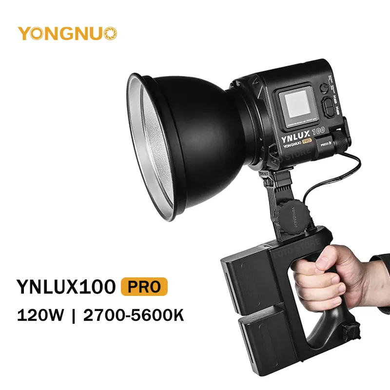 

YONGNUO YNLUX100 PRO LED Video Light Bi-Color 2700-6500K 120W COB Light Bowens Mount Photography Studio Lighting Lamp