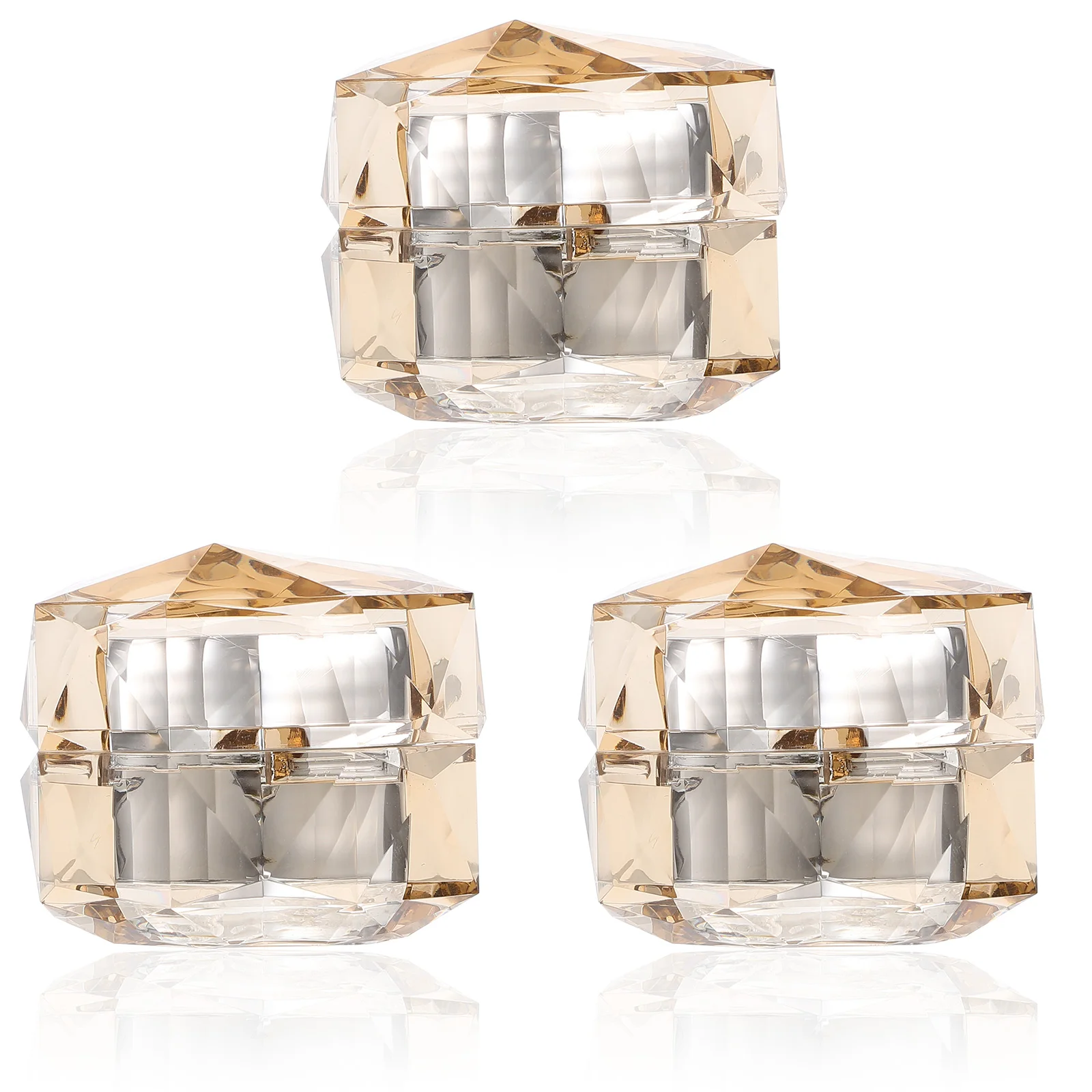 

3pcs 15G Cream Jars Empty Bottles for Travel Toiletry Sample Containers Lids Storing Lotions Creams Beauty Products