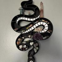 Snake Shape Crystal Storage Rack Locker Crystal Wood Display Shelf Ornament Stones ChakraStones Mineral Rocks Home Decoration