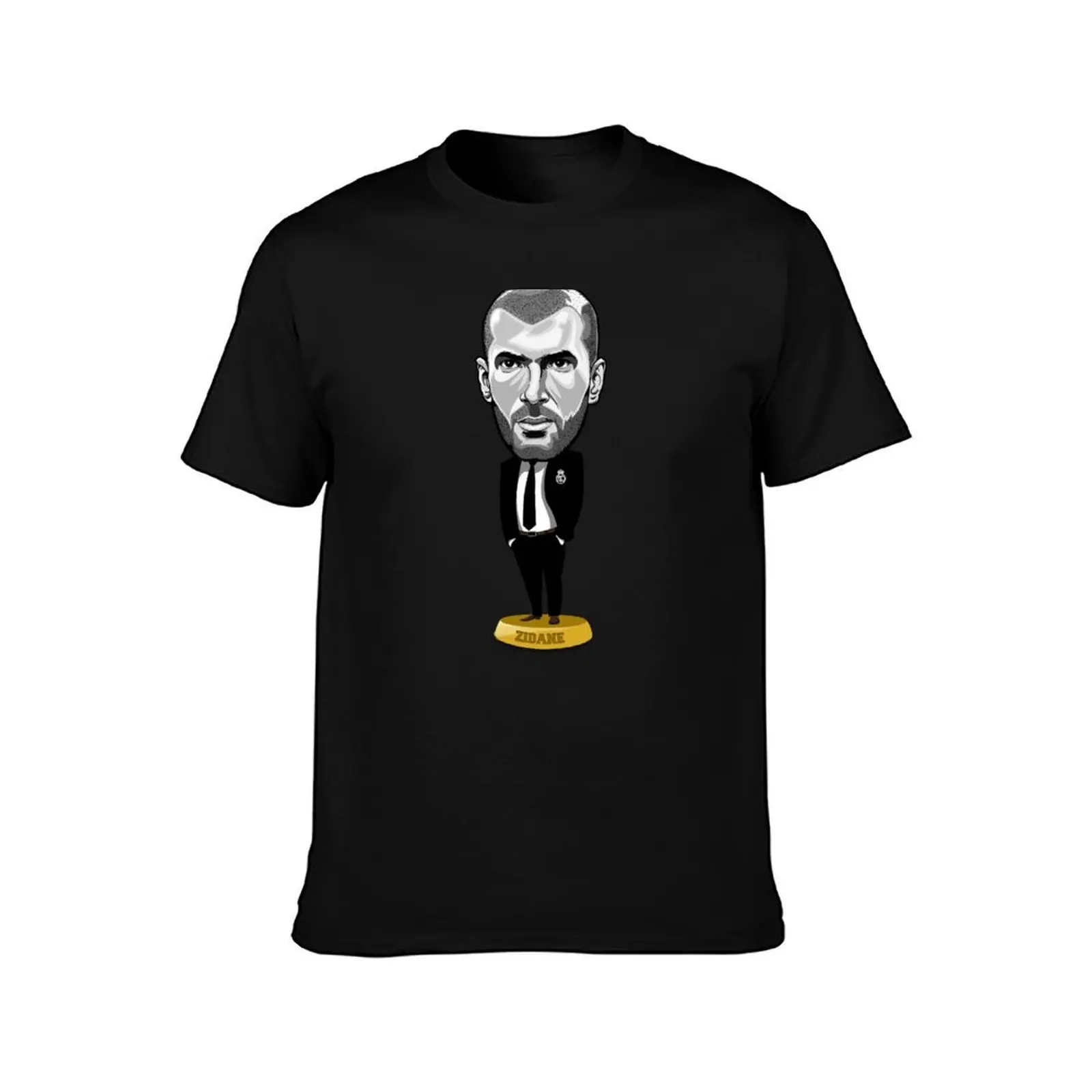 Manager Zidane T-Shirt, Summer Casual Cotton Tee, Oversized Streetwear Tops, Vintage Graphic Print, Loose Fit Short Sleeve