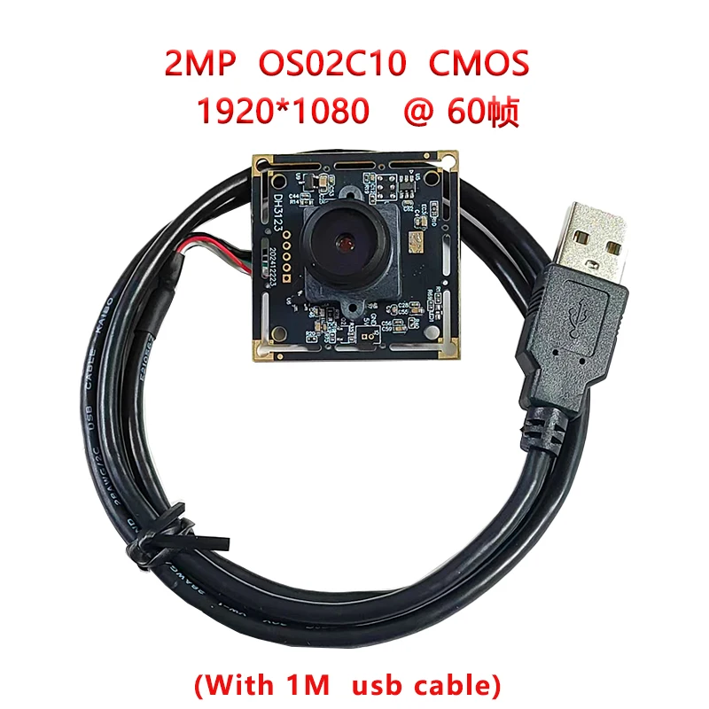 

OS02C10 CMOS 2MP USB Camera Module 1920H*1080V 60FPS Starlight Low illumination UVC OTG Video Webcam MJPEG YUY2 PCBA