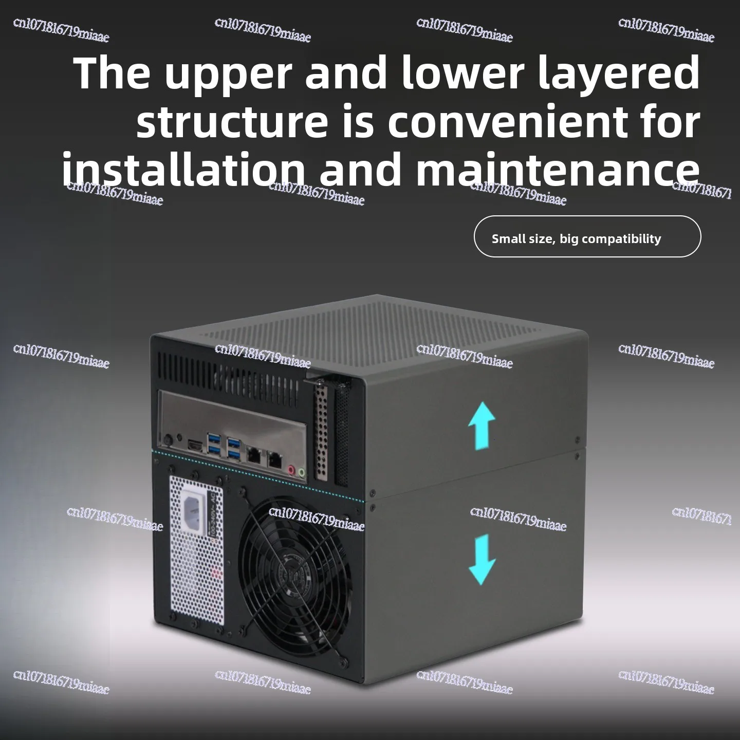 Scorpio 4 Bay NAS Chassis Anode Aluminum SFX Power Supply Itx Half Height Pcie