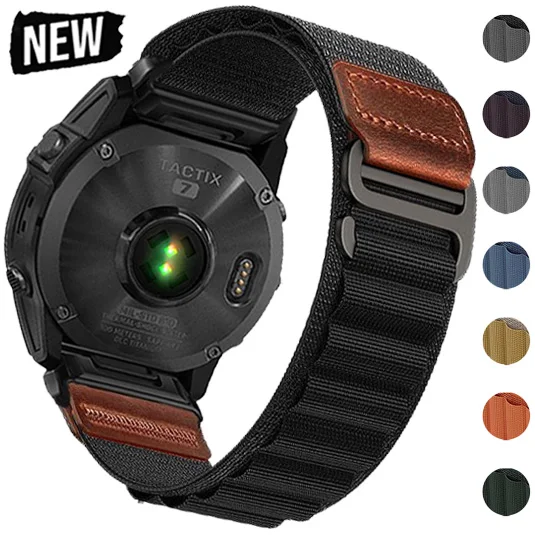 

20mm 22mm 26mm Nylon watch Strap For Garmin Fenix 8 7 7Pro 6Pro Enduro TACTIX Forerunner 965 955 255 265 Watch Band Wristband