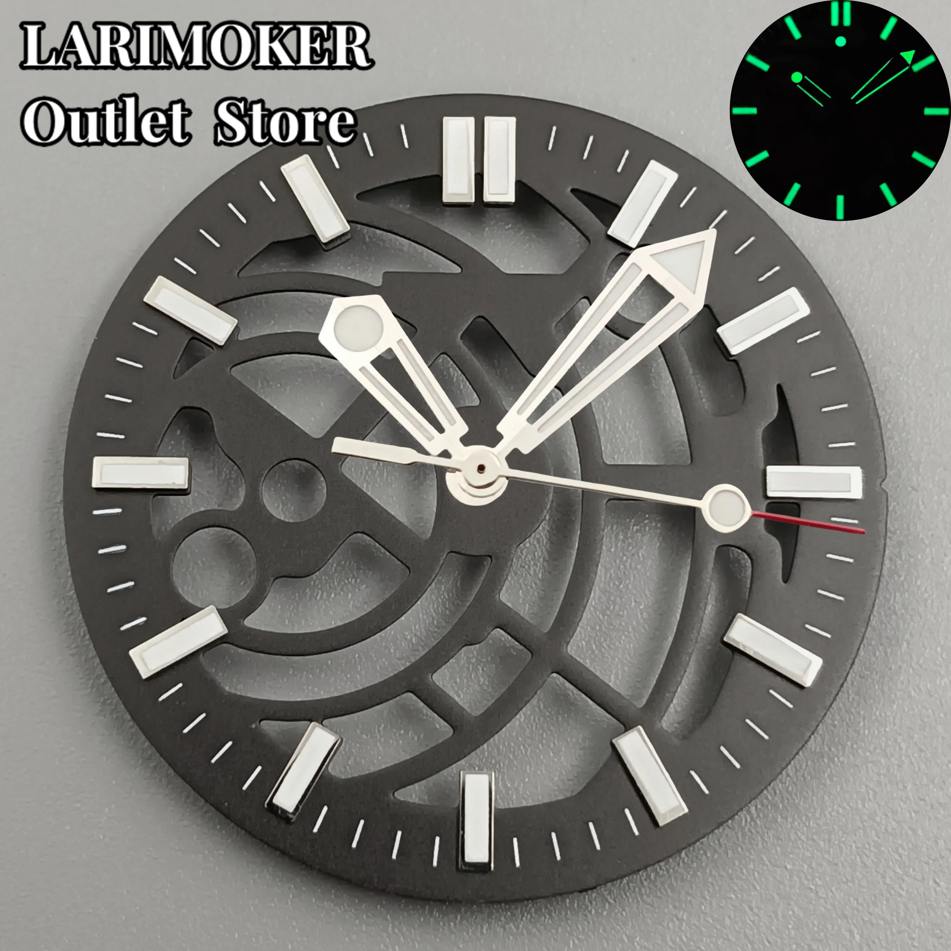 dial Black 31mm green luminous  for NH70 NH71 NH72 Movement Watches Accessories For 3-point 3.8-point 4-point crown cases