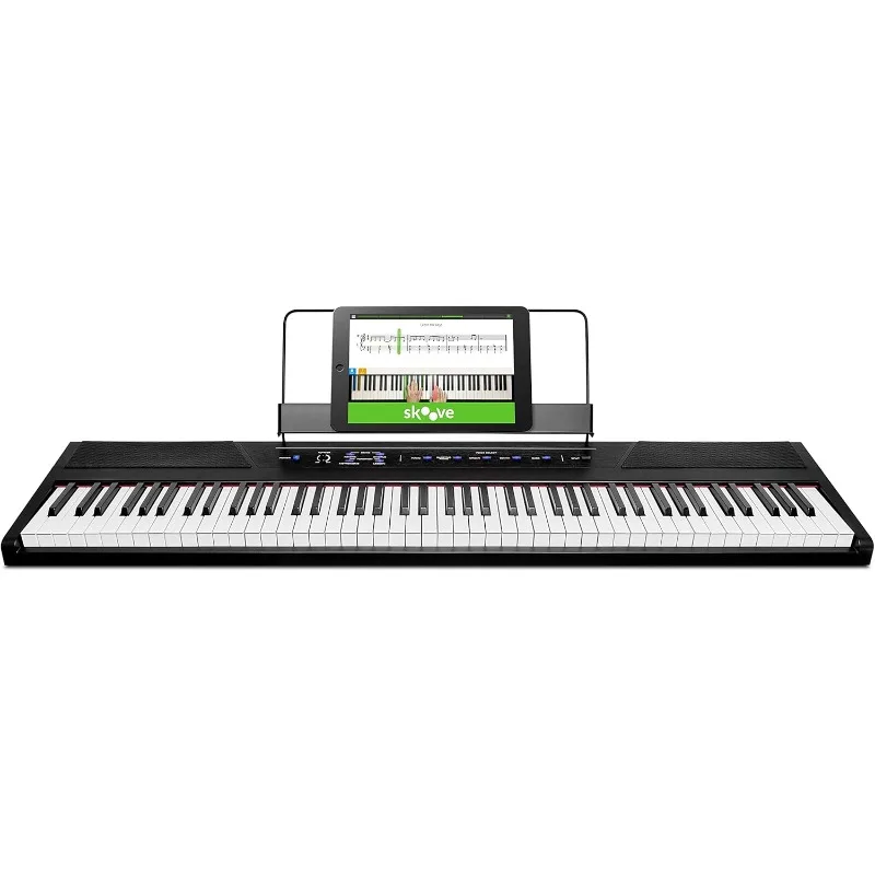 home. Recital – 88 Key Digital Piano Keyboard with Semi Weighted Keys, Split, Layer and Lesson Mode, FX and Piano Lessons