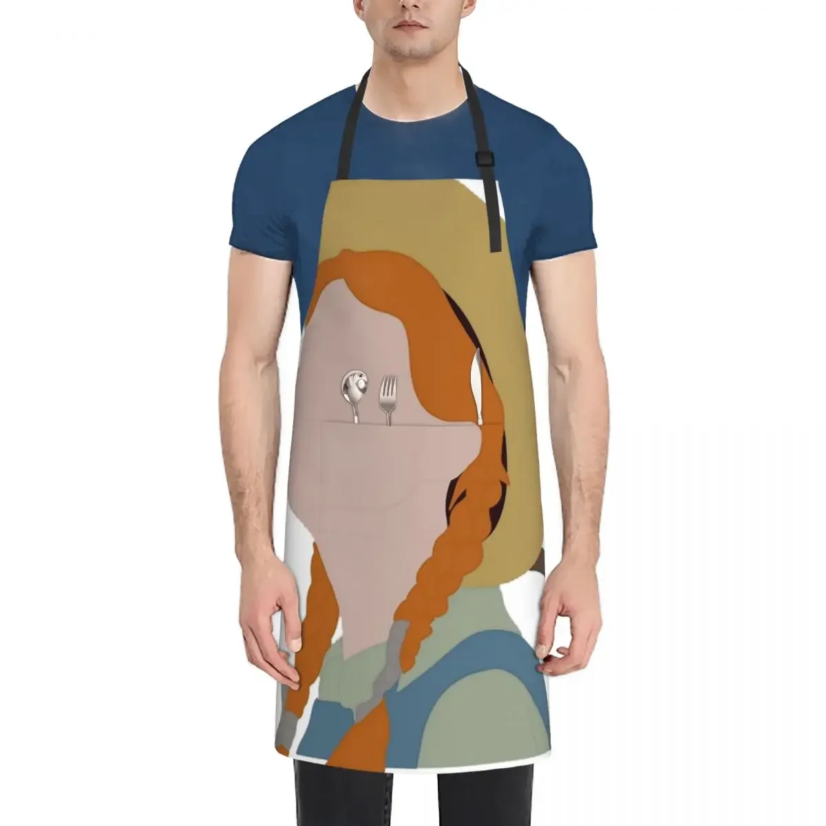 

Фартуки Anne Of Green Gables, повар, кулинария, кухня, Tablier, водонепроницаемый нагрудник, сарафан для чистки кухни для женщин и мужчин, живопись