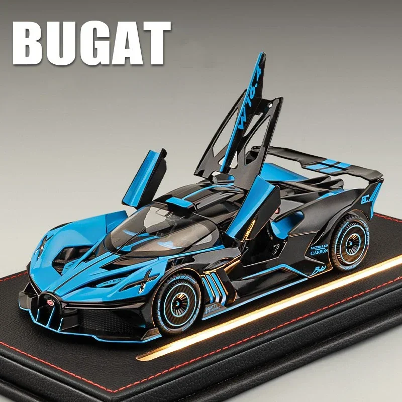 

1/24 Bugatti Bolide Alloy Super Sport Car Model Diecasts Metal Toy Racing Vehicles Simulation Sound Light Collection Child Gifts