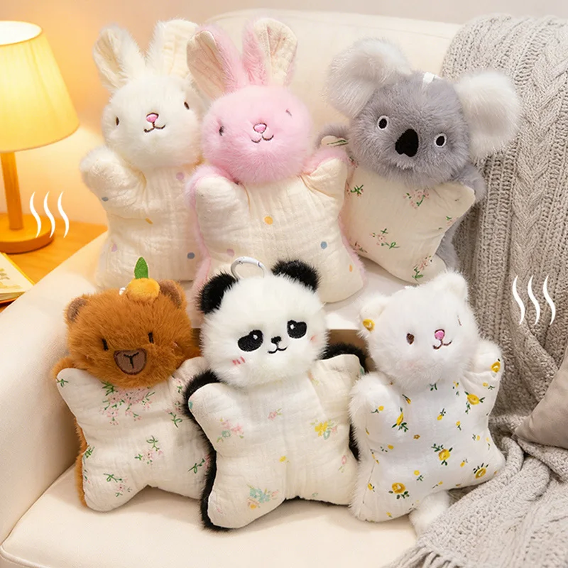 Cute Perfumed Plush Keychains Kawaii Stuffed Doll Bag Pendant Decoration Rabbit Panda Capybara Backpack Hanging New Year Gift