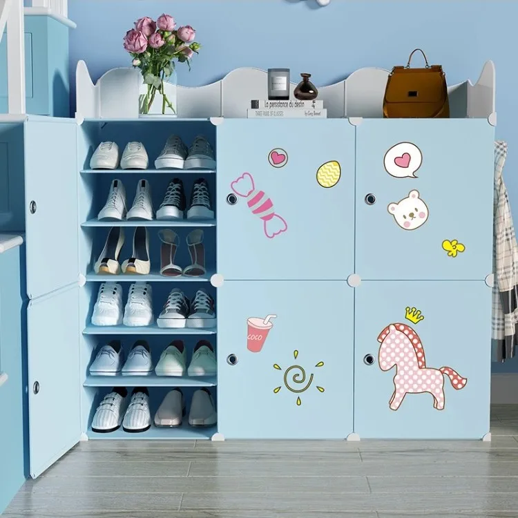 Shoe Rack Simple Home Door Indoor Good-looking Multi-layer Dust Storage Artifact Explosion Dormitory Children's Small Shoe Cabin
