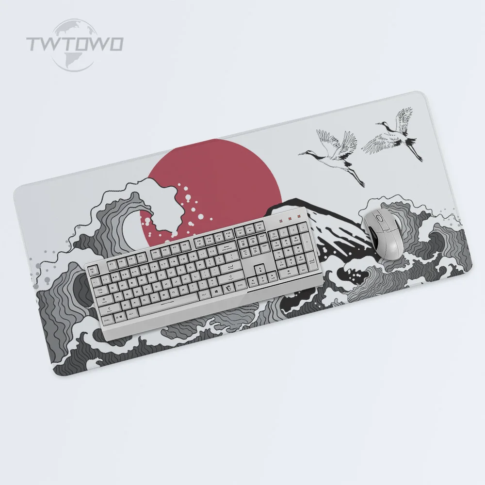 Muismat Gamer Japanse Wave Xl Mousepad Xxxl Playmat Keyboard Pad Office Natuurlijk Rubber Computer Desktop Muismat Muizen Pad Pad
