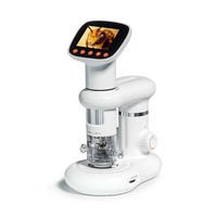 DDCAMERA Digital Microscope 2.0 Inch IPS Screen Portable Digital Magnifying Glass 100X With 8LED Lights Take Photos and Videos