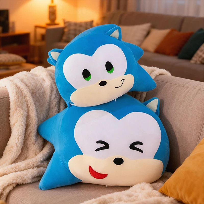 60 centimetri carino double-sided peluche Sonic The Hedgehog cuscino bambola di pezza animale del fumetto bambola di peluche per i bambini compleanno regalo di Natale