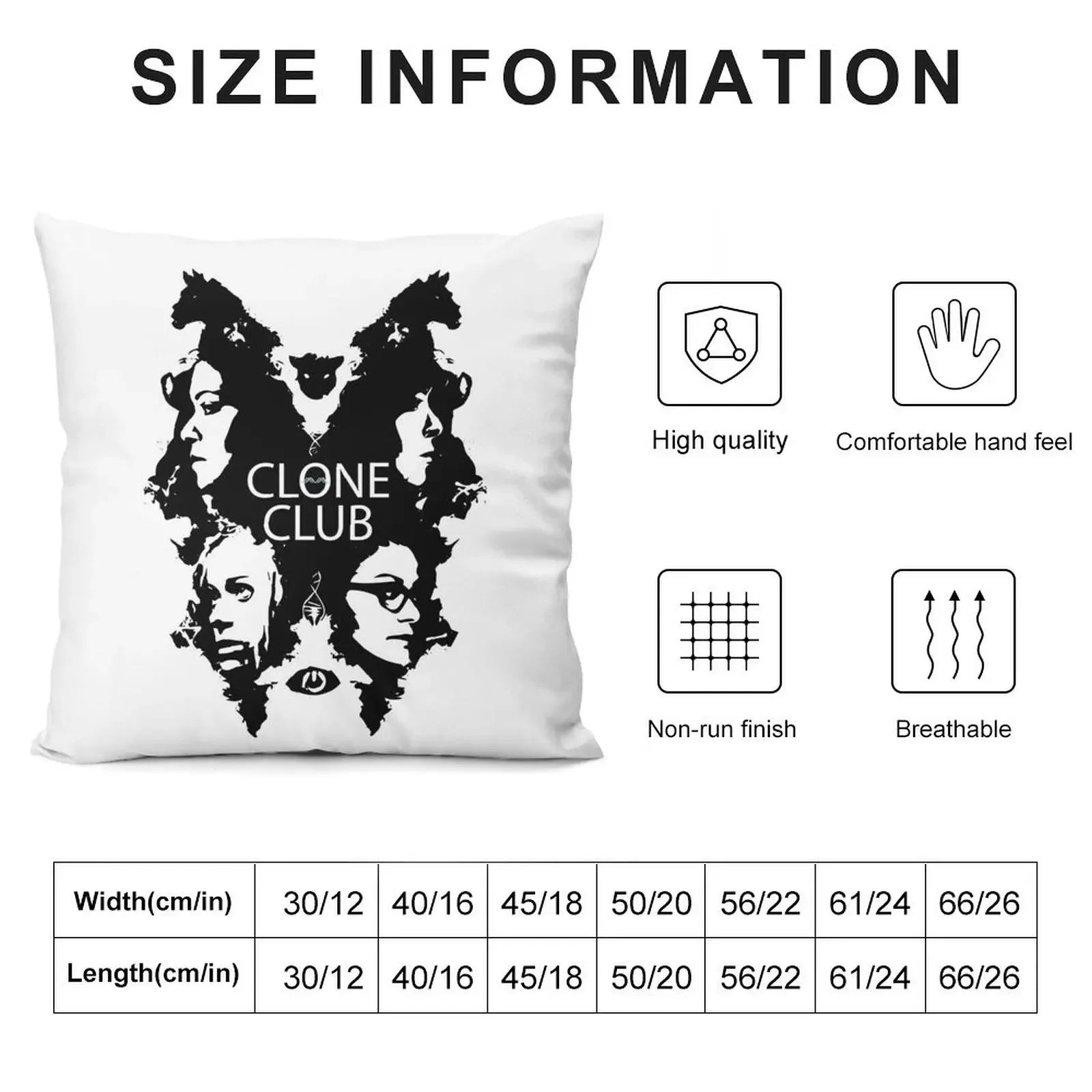 Orphan Black Clone Club Rorschach Throw Pillow pillow cover christmas Bed pillowcases Sofa Cushions pillow