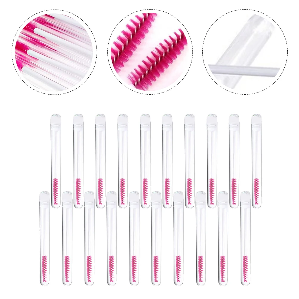 

20 Pcs Mascara Eyelash Tubes Artificial Fiber Seamless White Durable Practical Lightweight Portable Travel Business Trip