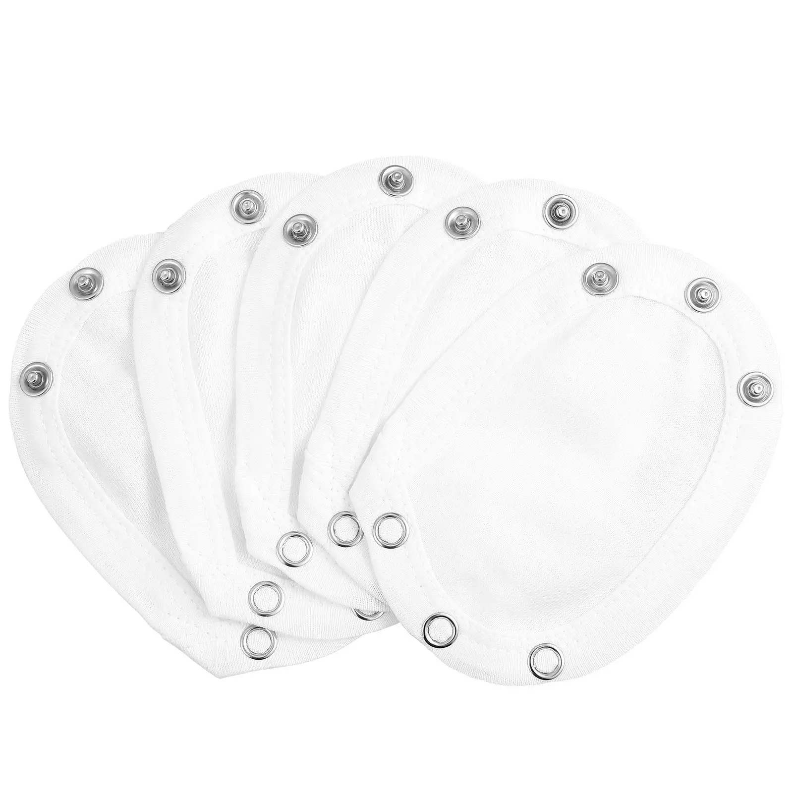 

5 Pcs Bodysuit Bodysuit Extension Piece Extenders Cotton Romper Adapter Snap Buttons Size Modifier Toddler Clothes Adjuster