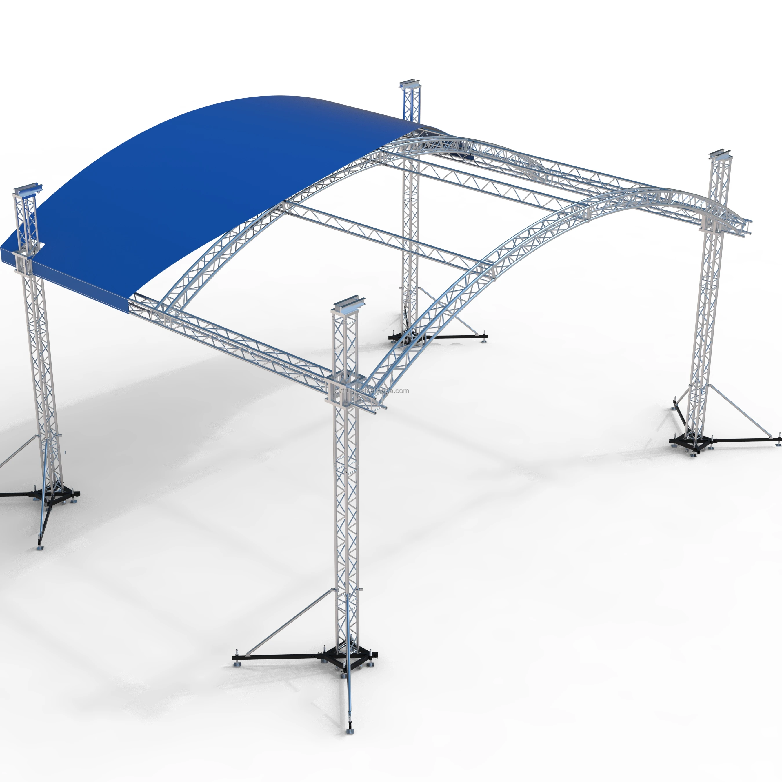 【Direct Factory Sale】Affordable Aluminum Alloy Arched Roof Stage Trusses, Suitable For Concert Sound And Lighting Displays, Cust