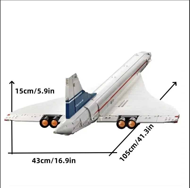 2025 جديد ايرباص كونكورد بناء عدة الأسرع من الصوت طائرة الفضاء Shuttle10318 نموذج لعبة تعليمية للأطفال هدايا عيد ميلاد