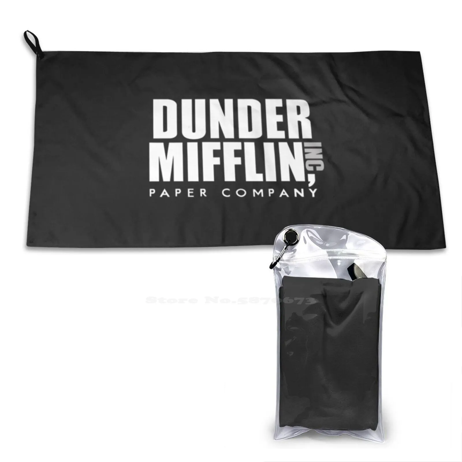 Dunder Mifflin Inc. Soft Towel Quick Dry Beach Towel The Office Sign Dunder Mifflin Pam Jim Dwight Micheal Tv Show Beets