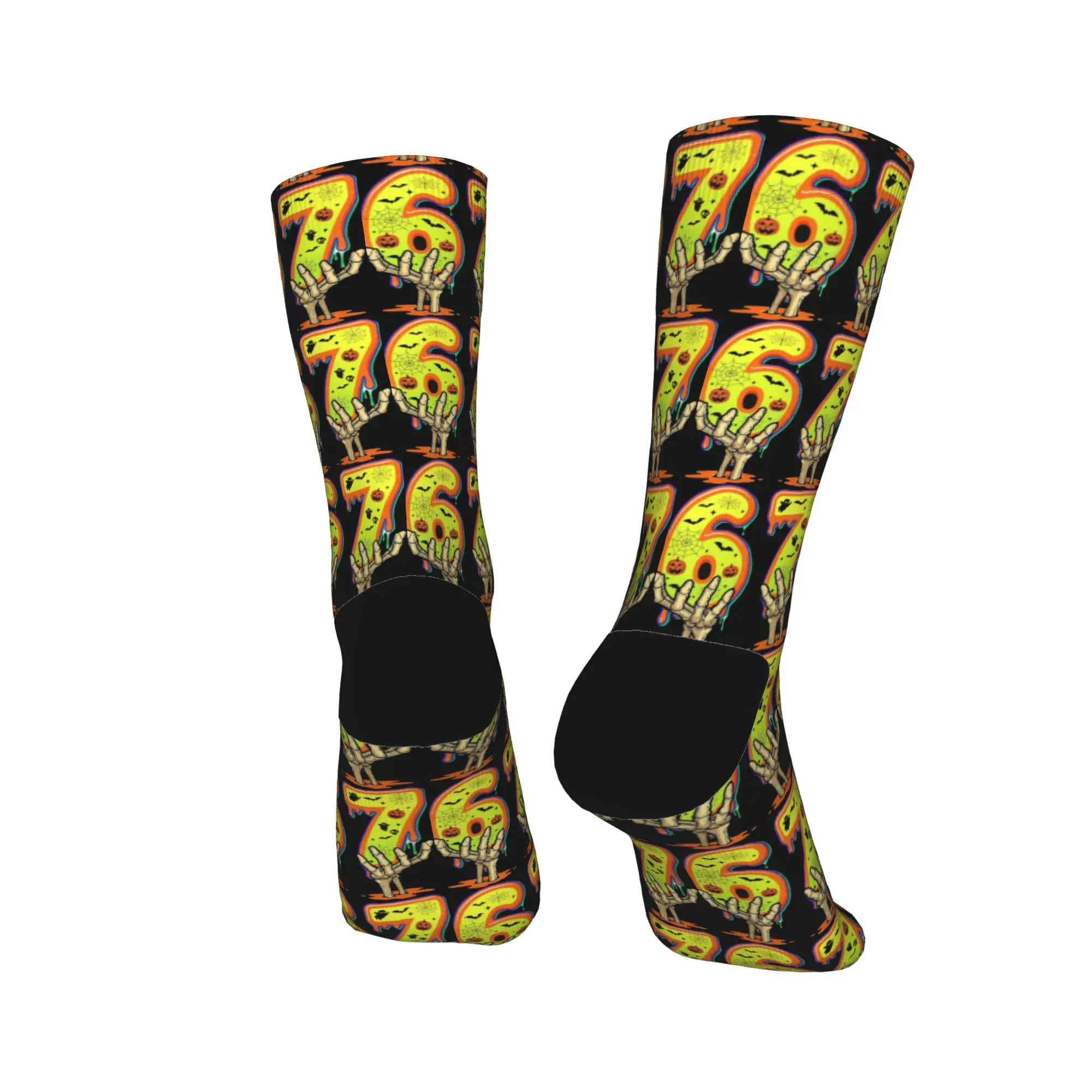 67 Meme Six Seven Halloween Funny Socks Winter Stockings Funny Unisex Men High Quality Socks Custom Skateboard Anti Slip Socks