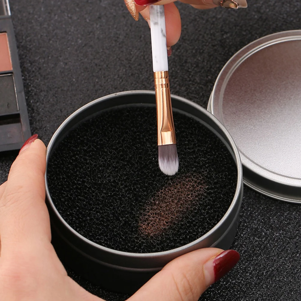 Cleaning Sponge for Brushes Dry Makeup Cleanser Tools Compact Efficient Reusable Remove Powder Shadow Safe Durable Brush Surface