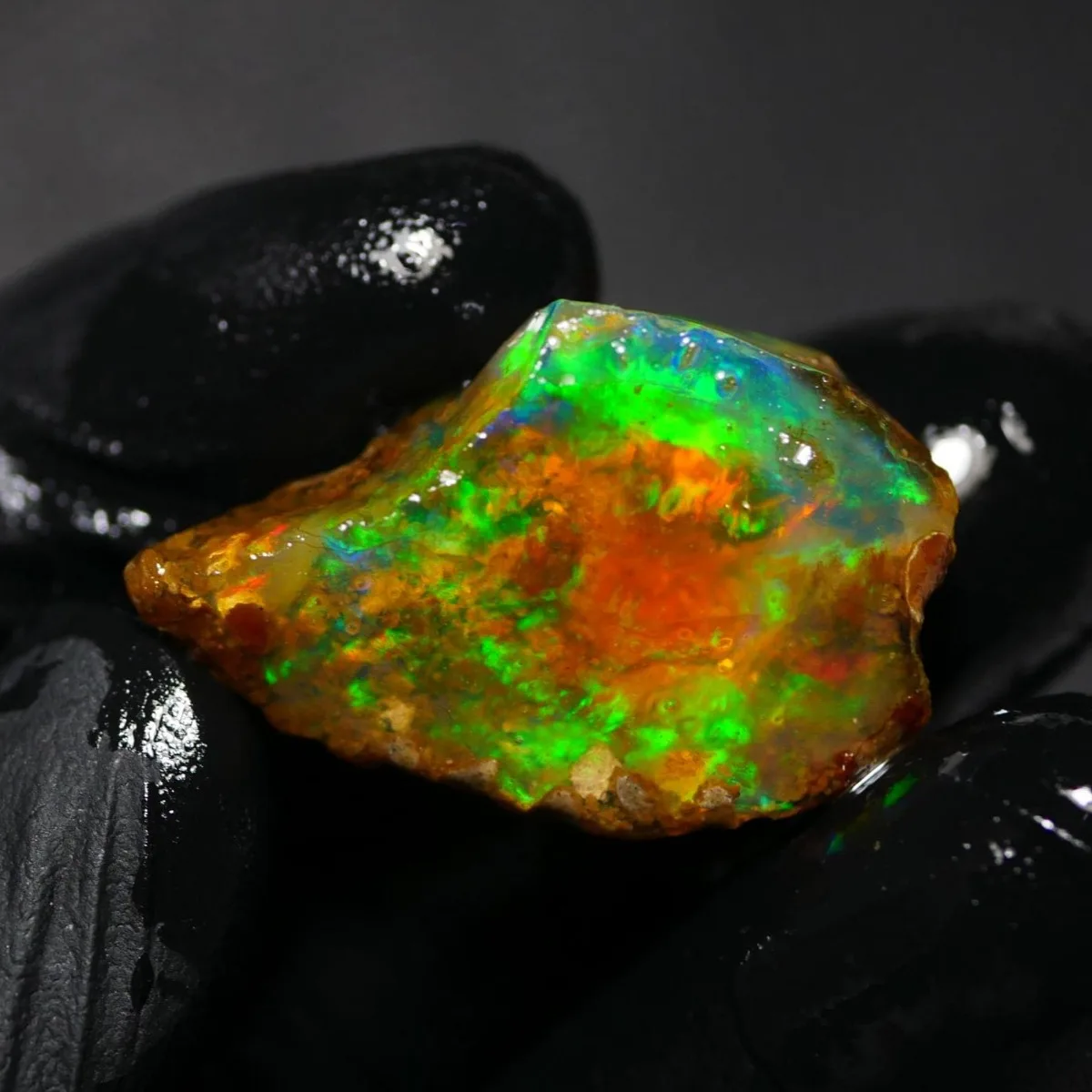 Natural Ethiopian Opal Rough 25-80CT Genuine Fire Opal Collector Stone Randomly Selected One