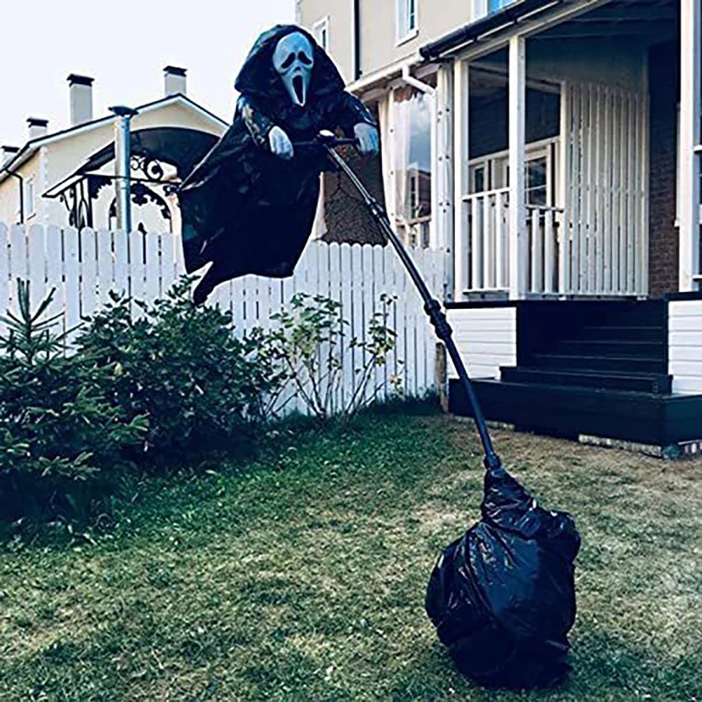 

Yard Hanging Scary Scream Scarecrow Halloween Ghostface Repeller Bird Halloween Decor Outside Unique Scary Skull Ghost Ornaments