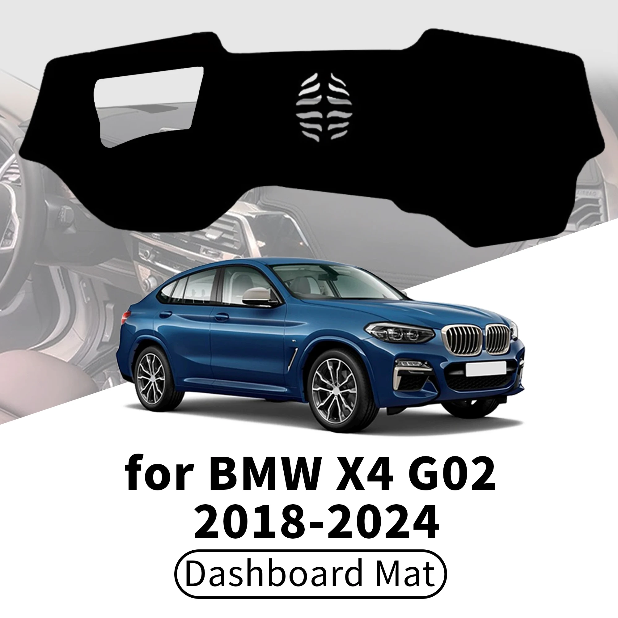 für BMW X4 G02 2018-2022 2023 2024 Auto-Armaturenbrettabdeckung Dashmat Sonnenschutz Anti-UV Anti-Glare Armaturenbrettmatte Innenzubehör