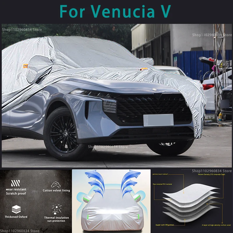 For Venucia V 210T Full Car Covers Outdoor Sun uv protection Dust Rain Snow Protective Anti-hail car cover Auto cover