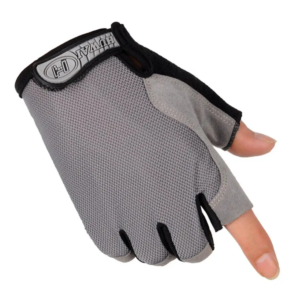 Guantes de medio dedo antideslizantes para hombre y mujer, manoplas finas y transpirables para Fitness, gimnasio, levantamiento de pesas, ciclismo,